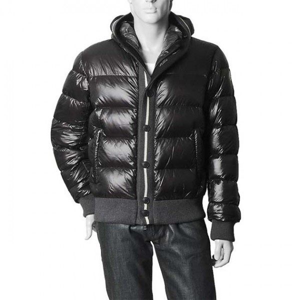 Moncler Simple marrone con cappuccio da uomo Cappotti